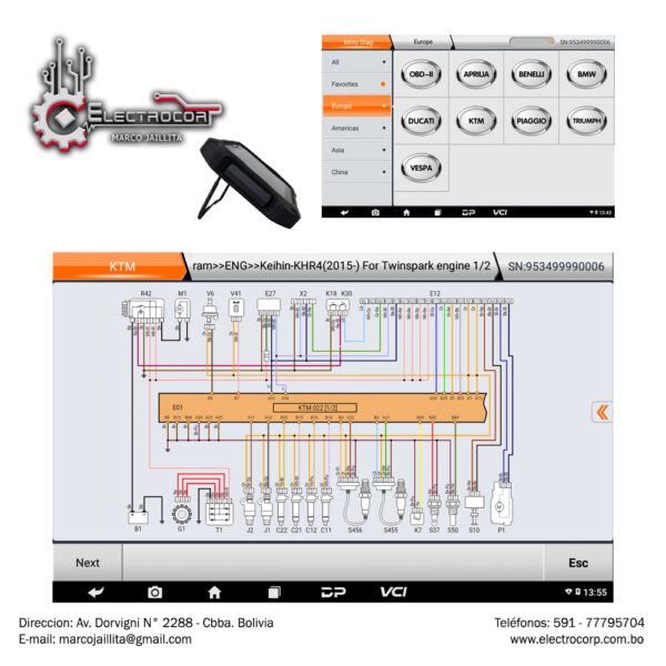 Equipo de diagnóstico para motocicletas MS80 OBDSTAR - Imagen 3